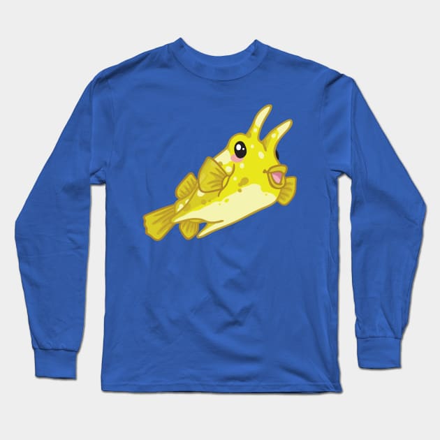 Longhorn Cowfish Long Sleeve T-Shirt by bytesizetreasure